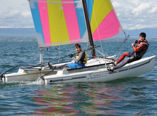  Catamaran course on Lake Leman 